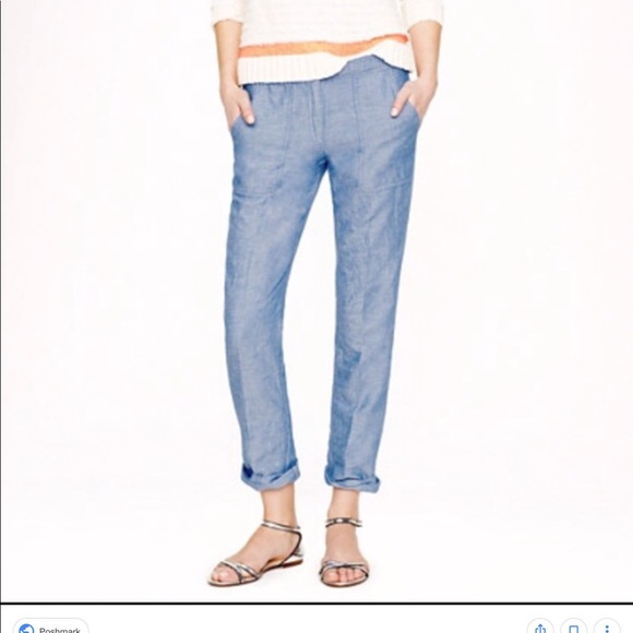 J. Crew Pants & Jumpsuits J Crew Linencotton Pants Poshmark